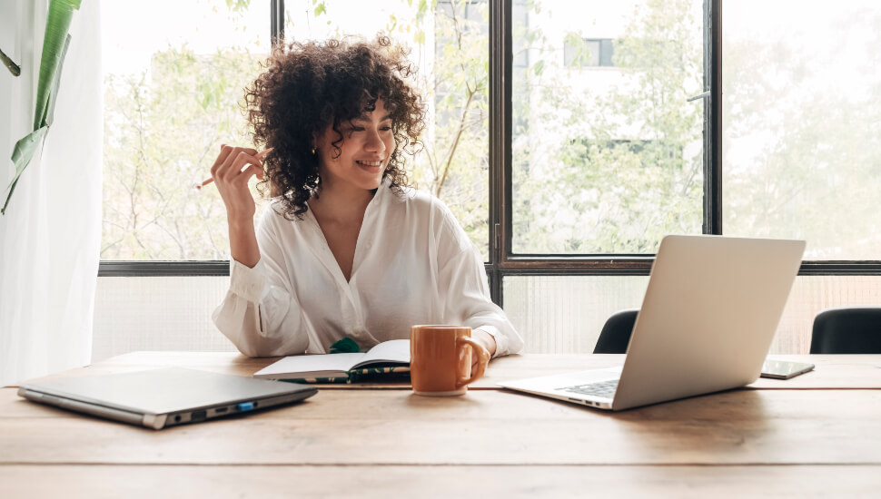 Woman working from Home