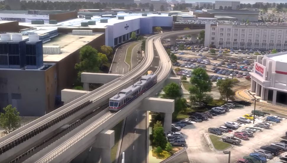 train on elevated tracks