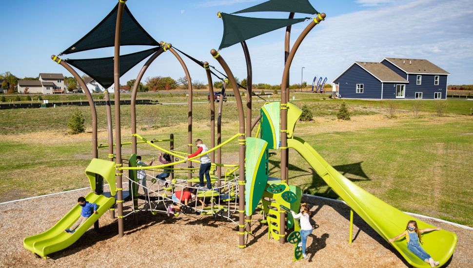Modern playground equipment
