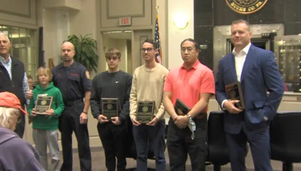 Perkasie Lifeguards, Law Enforcement Officials Honored for Recent Swimming Pool Rescue
