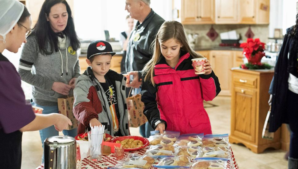 kids at a table