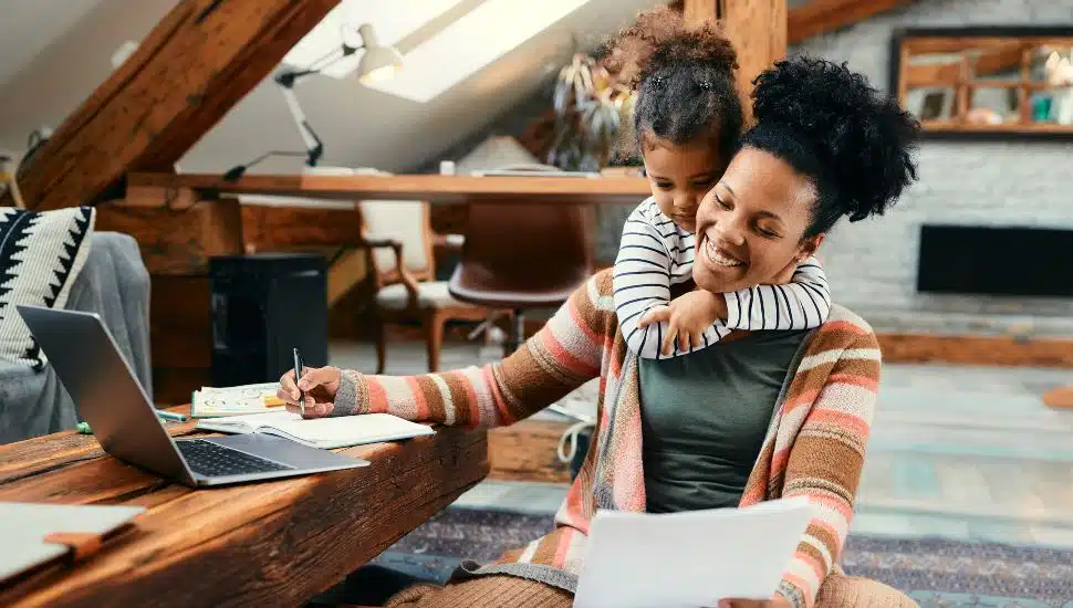 mom remote work