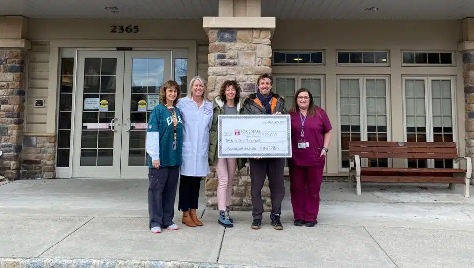 Fox Chase Cancer Center Presented ,000 Check by Local Nonprofit Founder to Support Treatment in the Area