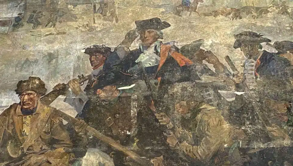 Mural of Washington Crossing the Delaware, Located Near Bucks County, Undergoing Restorations