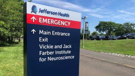 A sign foe Jefferson Health