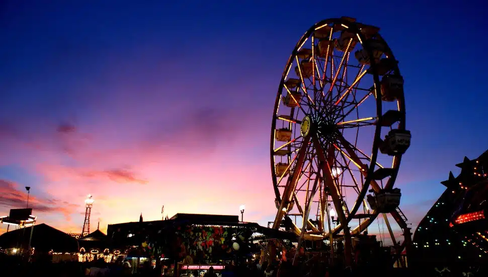 A ferris wheel at a carnival