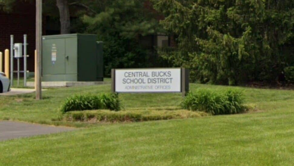 A sign for Central Bucks School District