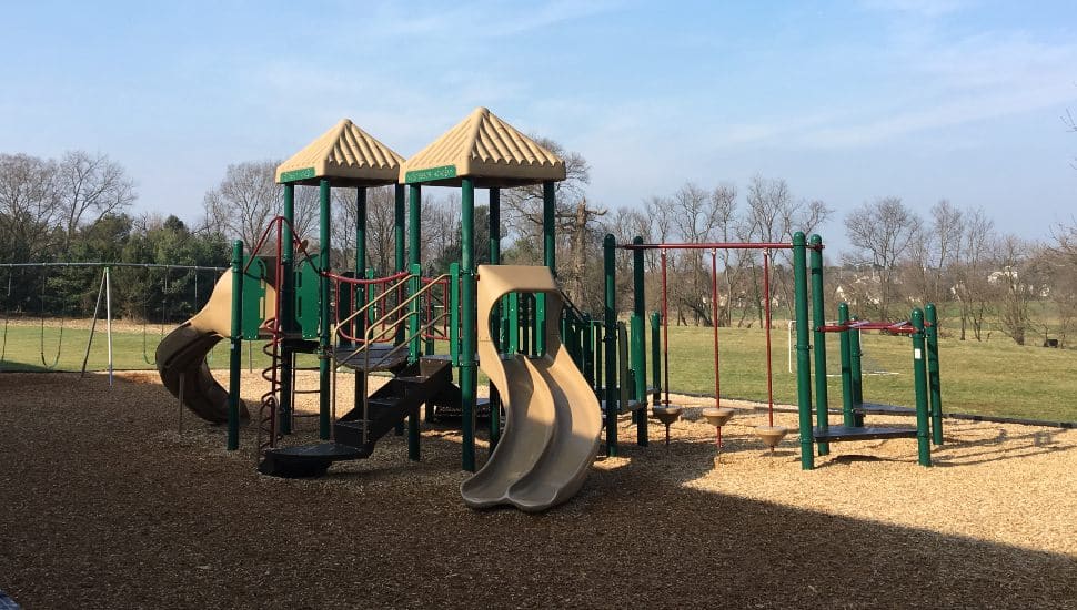 The play equipment for the playground at the Montessori Academy of Lancaster