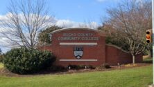 The front entrance sign for Bucks County Community College