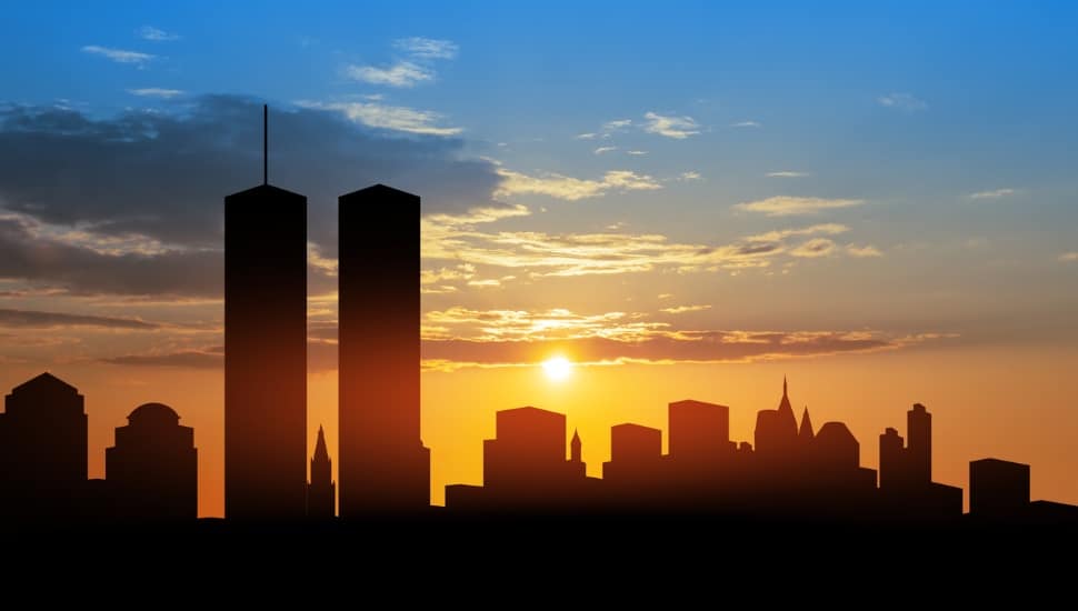 The Twin Towers in the New York City skyline