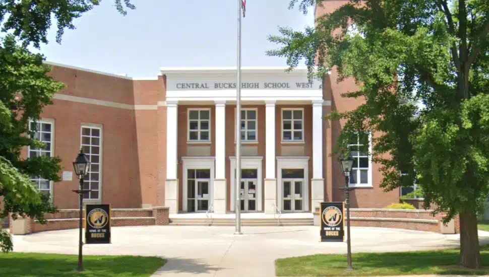The exterior of Central Bucks High School West in Doylestown.