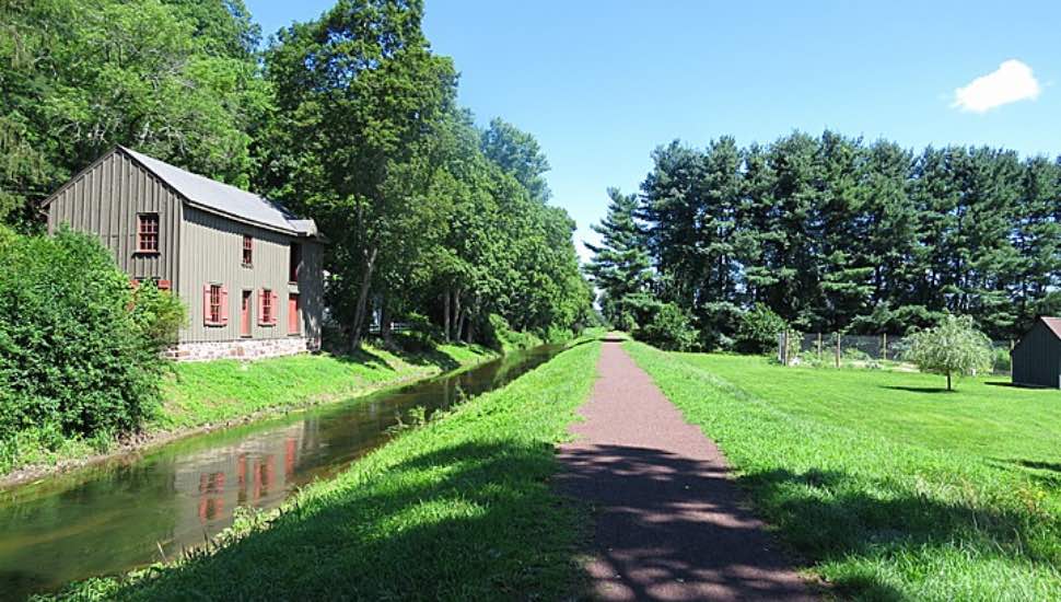 A part of the Delaware Canal.