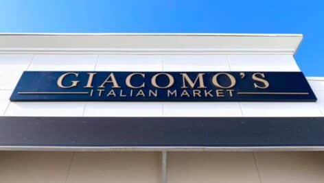 The sign for Giacomo’s Italian Market in Quakertown