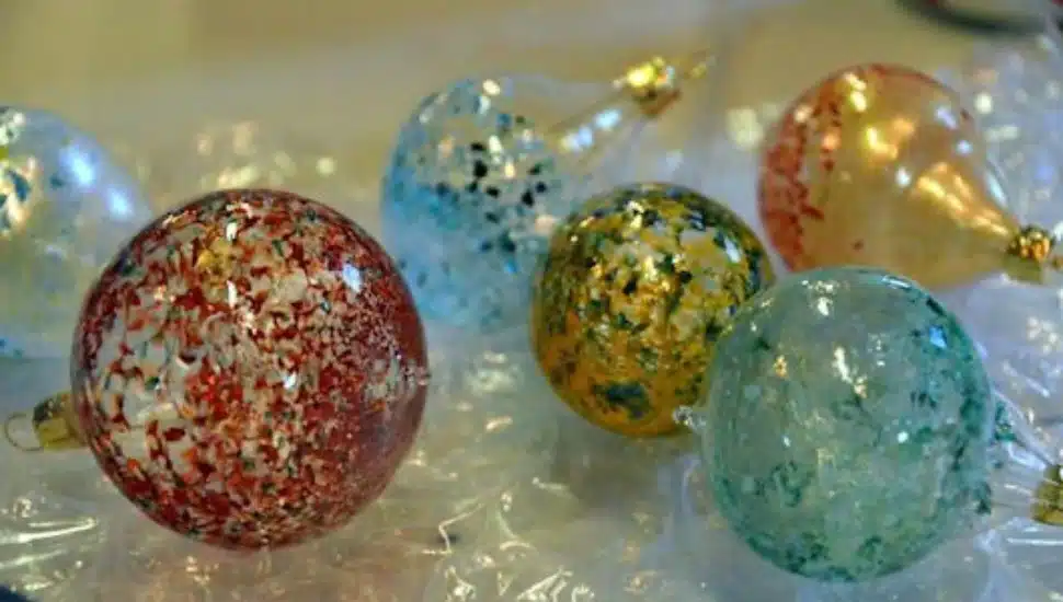 Blown glass ornaments