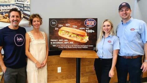 The owners of Kin at a Jersey Mike's