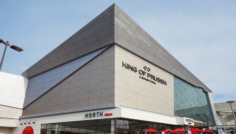 The exterior of the King of Prussia mall