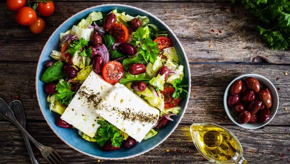 A salad in a bowl
