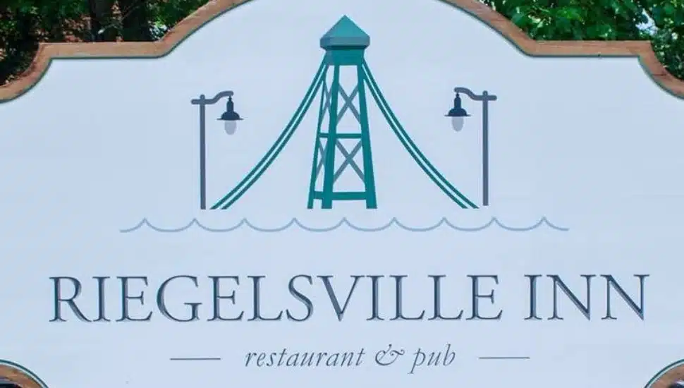 The sign for the Reigelsville Inn