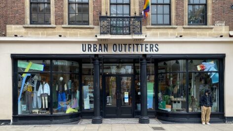The exterior of an Urban Outfitters store.