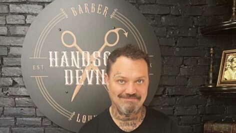 Bam Margera inside Handsome Devil Barber Lounge