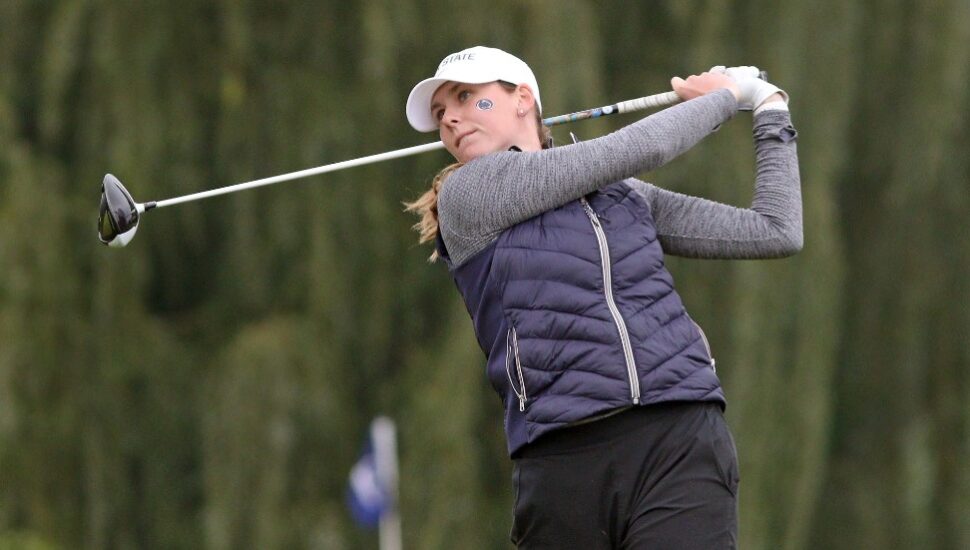 Yardley native Jackie Rogowicz playing golf