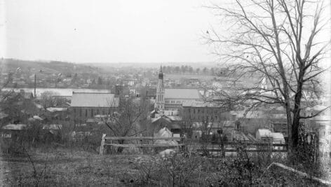 A black and white picture of Lambertville