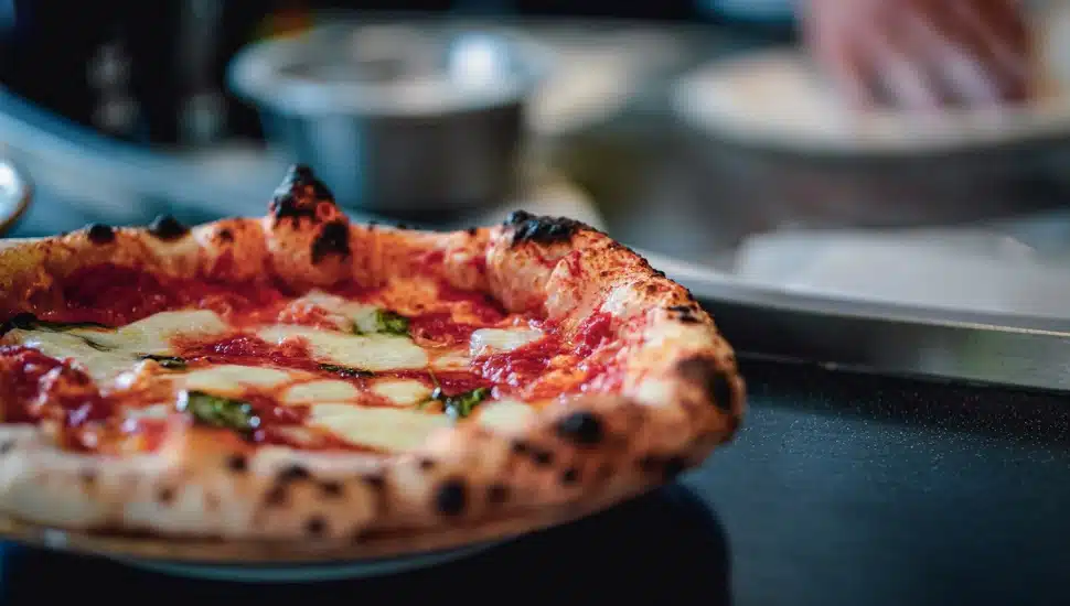 A Neapolitan-style pizza