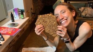 Rochelle Berg with a batch of her granola