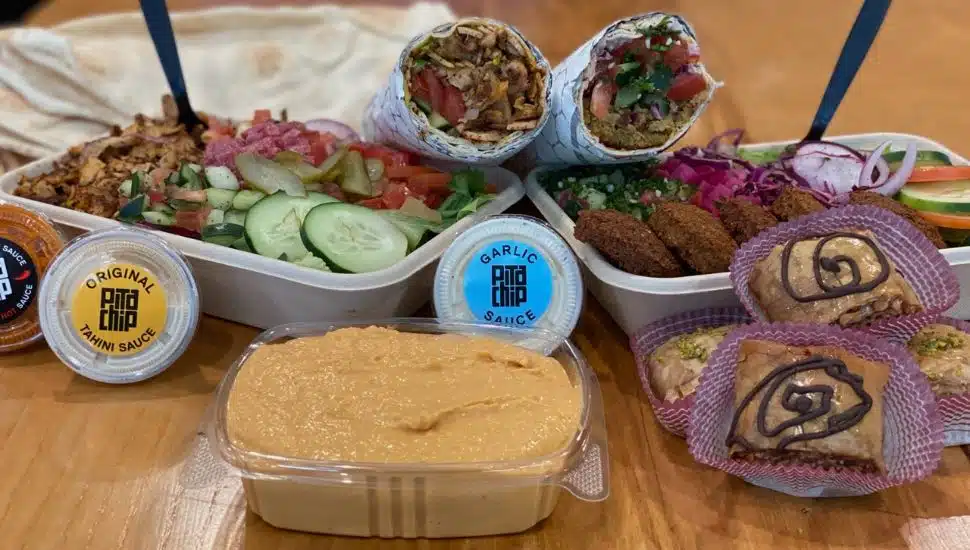 A selection of food from Pita Chip