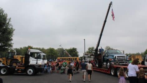 Several trucks at the "Touch a Truck" event