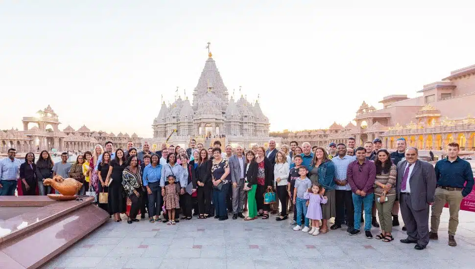 One of the world's largest Hindu temples, located in New Jersey