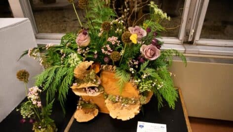 Interpretive floral displays by Bucks County Community College students