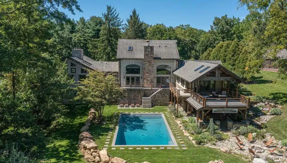 Burnt House Hill Road exterior aerial shot