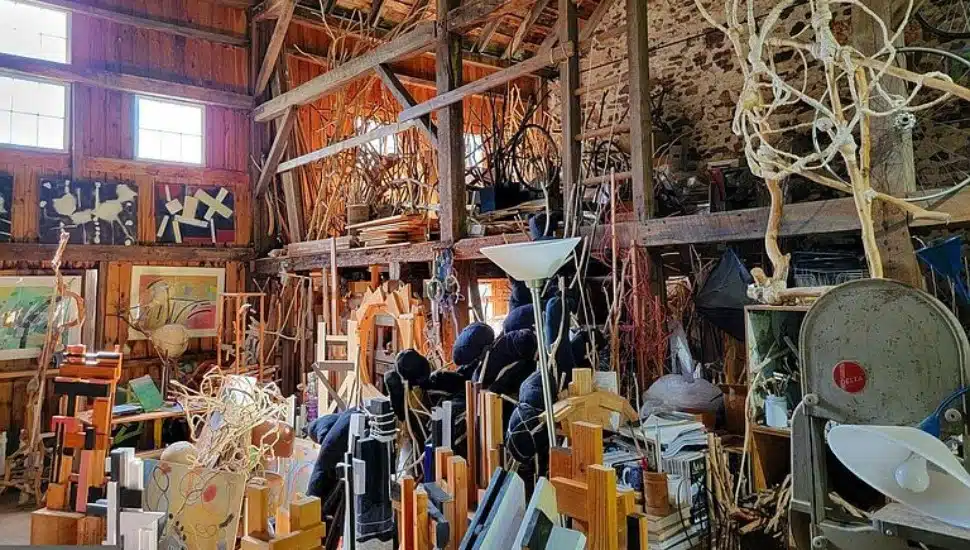 Interior of Riegelsville Stone Barn