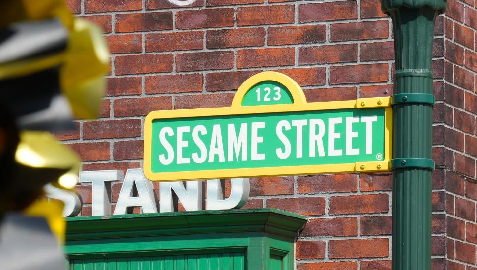 A "Sesame Street" sign at Sesame Place