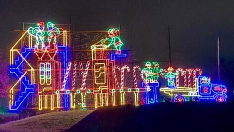 Christmas lights at Shady Brook Farm