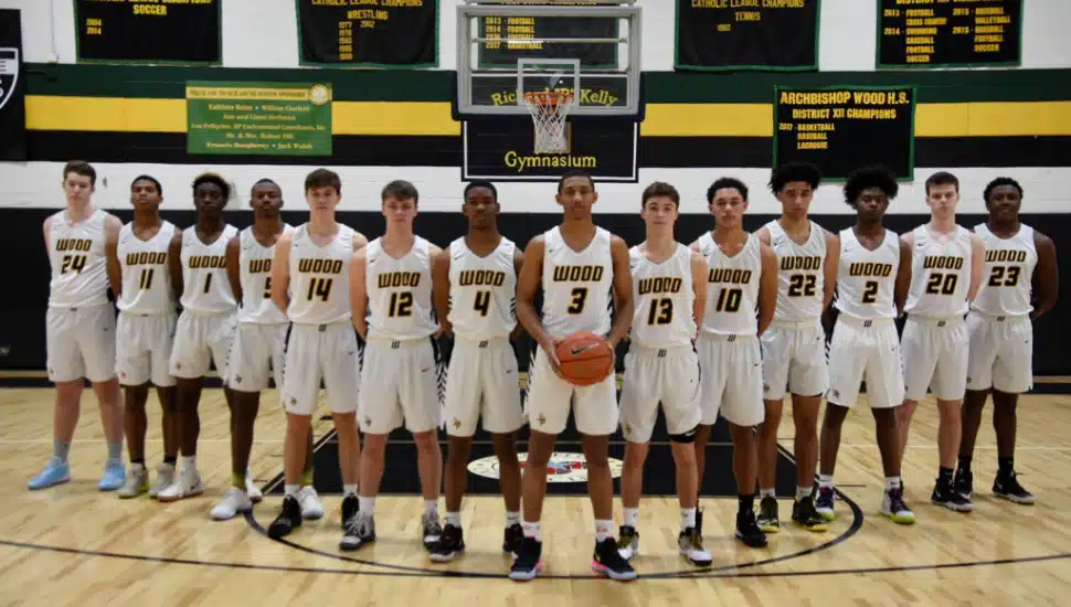 Archbishop Wood boys basketball team