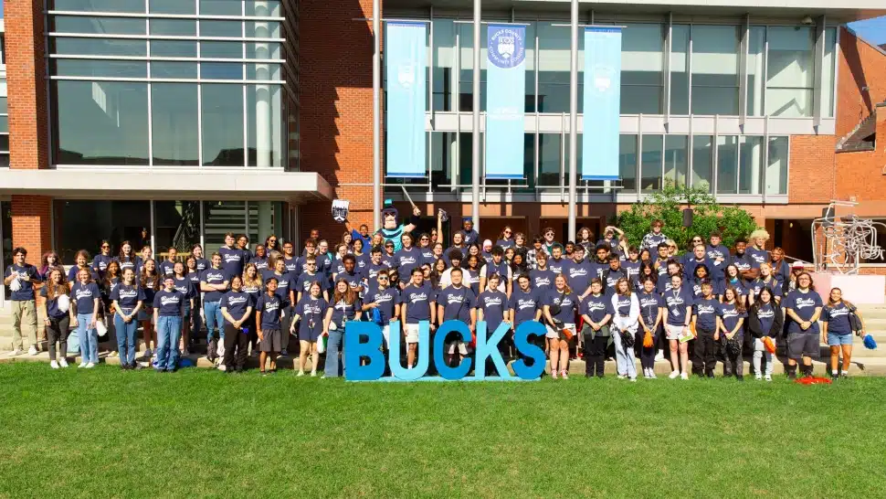 A Bucks County Community College convocation group