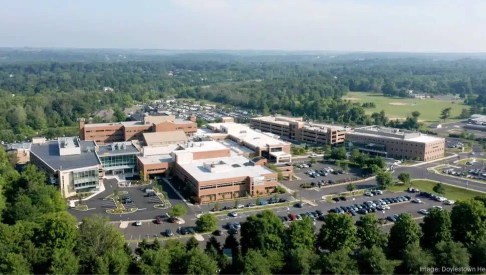Aerial view of Doylestown Hospital