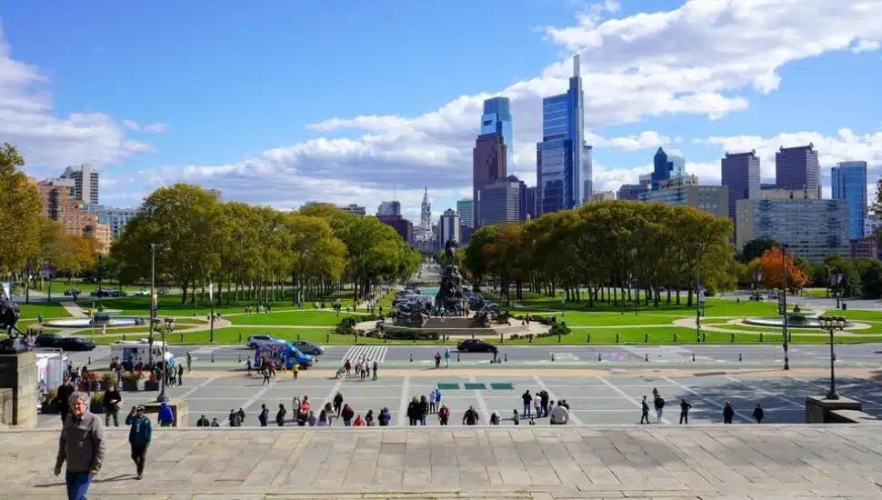 Philadelphia From Art Museum Steps