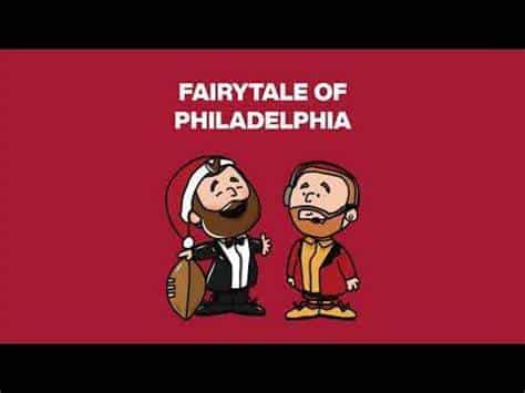 Cartoon versions of Jason and Travis Kelce promoting their Christmas duet "Fairytale of Philadelphia"