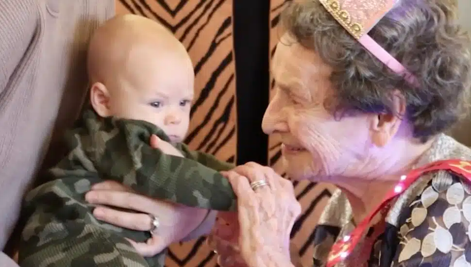Katherine Binns and baby great grandson