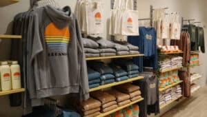 Urbansun store interior featuring clothing and accessories