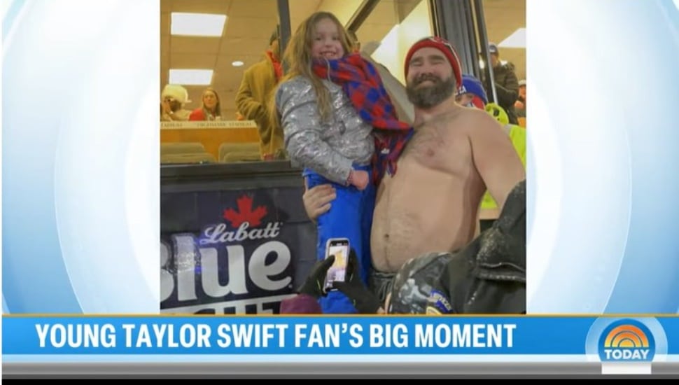 Ella Piazza and Jason Kelce.
