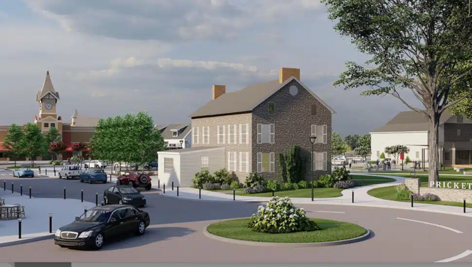 Prickett Preserve rendering of Yardley and restaurant