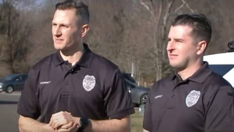 two police officers in solebury township