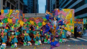 Uptown String Band candyland themed performance in Philadelphia