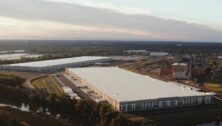 Aerial view of rendering of Keystone Trade Center in Falls