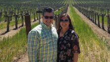 Eric and Nicole Landolf at vineyard