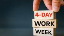 Four-day workweek arranged by hand via blocks.